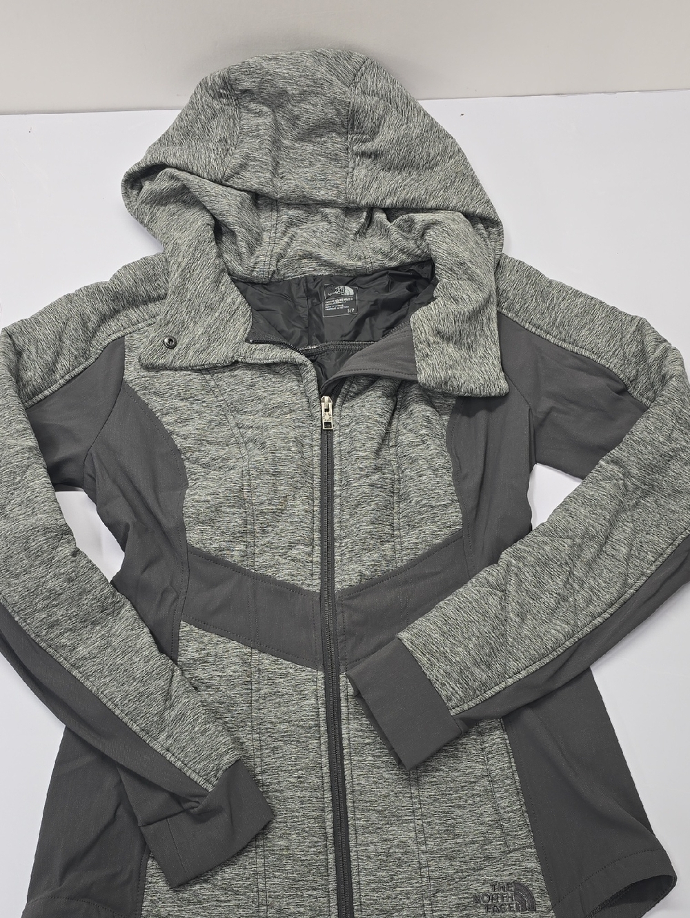 The North Face Women’s‎ Hooded Utility Jacket in Heather Gray and Charcoal